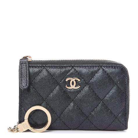 chanel keychains replica|Chanel zipped key holder.